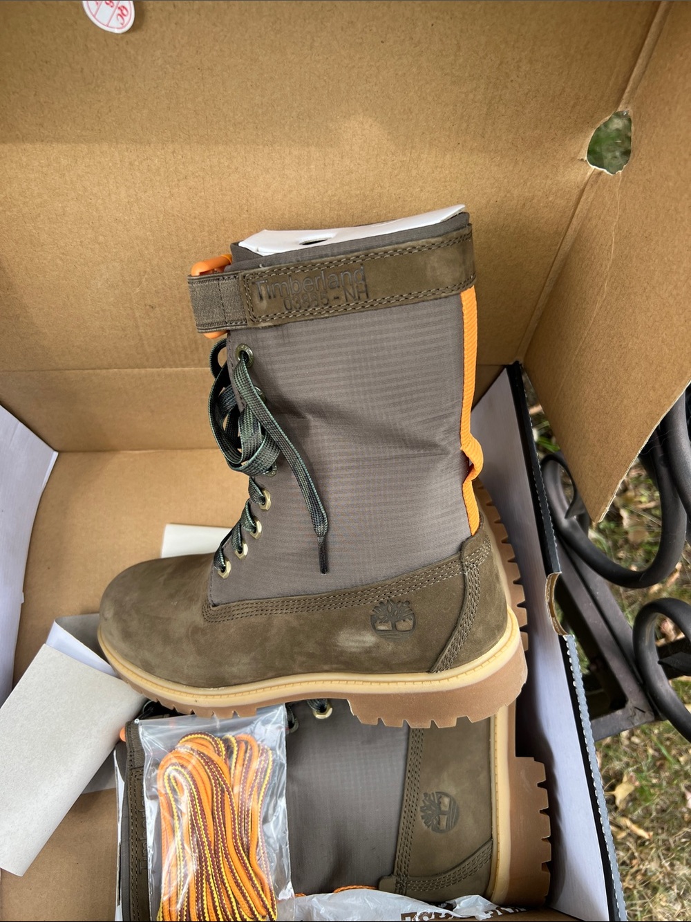 Timberland Men's Brown & Orange Waterproof Lace-Up Outdoor Boots